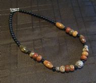 Picasso Jasper  and Onyx Necklace